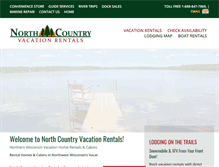 Tablet Screenshot of northcountryvacationrentals.net